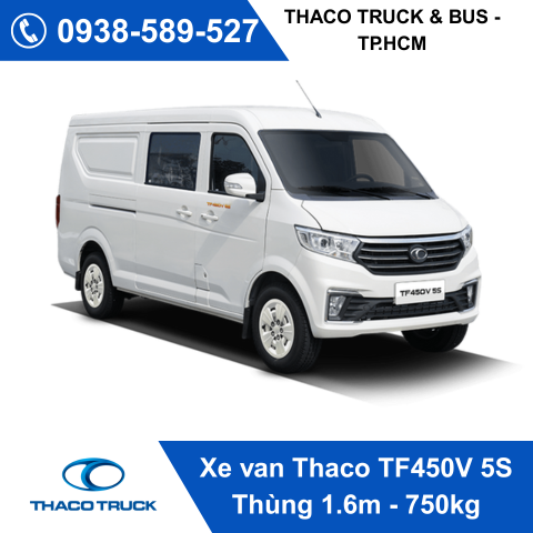 Xe van Thaco TF450V 5S Thùng 1.6m - 750kg