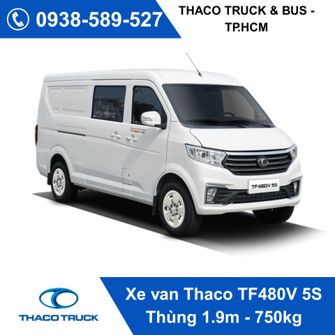Xe van Thaco TF480V 5S Thùng 1.9m - 750kg