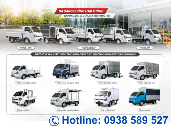 CÁC MẪU THÙNG XE TẢI KIA