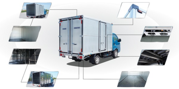 KẾT CẦU THÙNG KÍN XE TẢI KIA K200