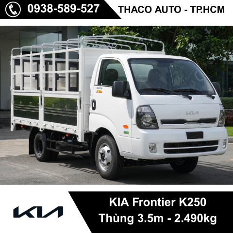KIA K250 Thùng 3.5m, tải trọng 2.490kg
