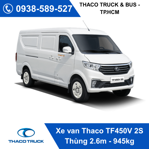 Xe van Thaco TF450V 2S Thùng 2.6m - 945kg