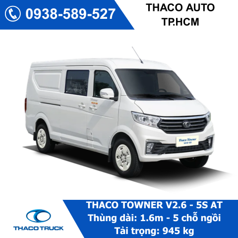 XE TẢI VAN THACO 5 CHỖ | TF450V 5S AT SỐ TỰ ĐỘNG