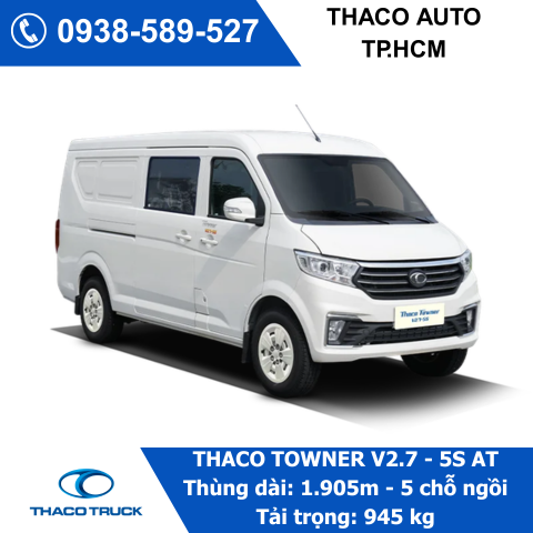 XE TẢI VAN THACO 5 CHỖ | TF480V 5S AT SỐ TỰ ĐỘNG